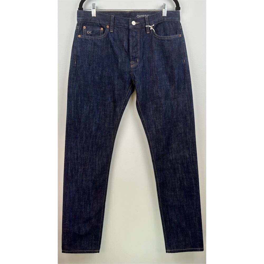 Outerknown Men’s Slim Straight Selvedge Jeans in Dark Indigo